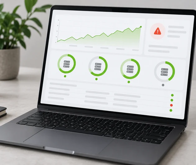 Altyapı performans verilerini inceleyen uzman
