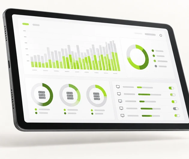 Bulut kaynaklarını tablet üzerinden yöneten teknoloji uzmanı