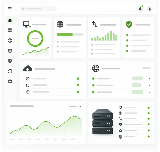 Hosting performans ve hizmet sağlığı paneli